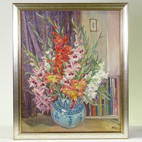 1296 - Margaritte Brown, 3 oils on board, still life studies, framed (3)