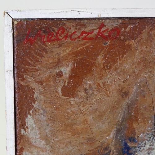 1302 - Jan Wieliczko (1919 - 1998), oil on canvas, abstract composition, signed, circa 1950, 24