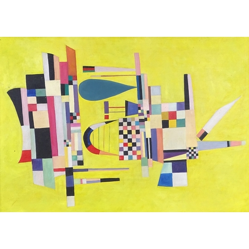 1320 - Modern oil on canvas laid on board, abstract composition, 20