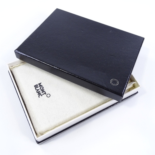 81 - MONT BLANC - a Meisterstuck black leather passport holder, Renault Laguna Press Edition, length 14cm... 