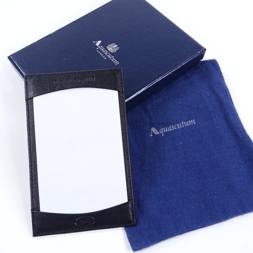 82 - AQUASCUTUM - a black leather memopad and note holder, Land Rover Regional Tour 2007 Press Edition, l... 