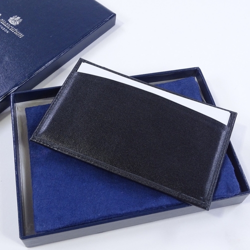 82 - AQUASCUTUM - a black leather memopad and note holder, Land Rover Regional Tour 2007 Press Edition, l... 