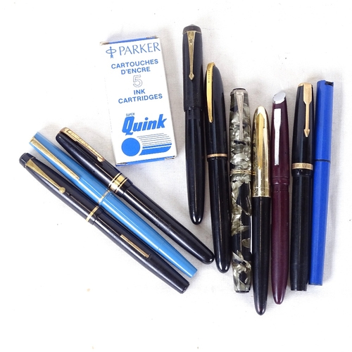 158 - Various fountain pens, including Wyvern, Conway etc