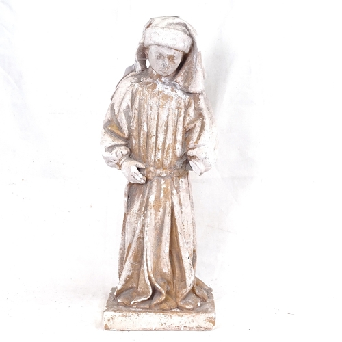 227 - A painted plaster nun sculpture, height 45cm