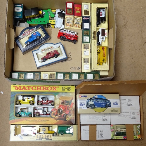 237 - A large quantity of diecast toy cars, including Corgi Classics, Matchbox sets, and Days Gone By