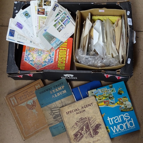 244 - A large quantity of postage stamps, including loose and some albums