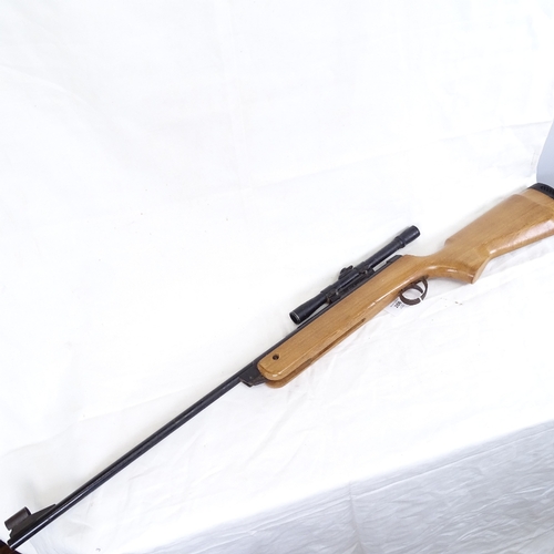 266 - A BSA Meteor .22 air rifle with 4x20 scope, overall length 105cm