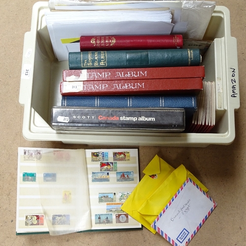 313 - A quantity of various stamps and albums