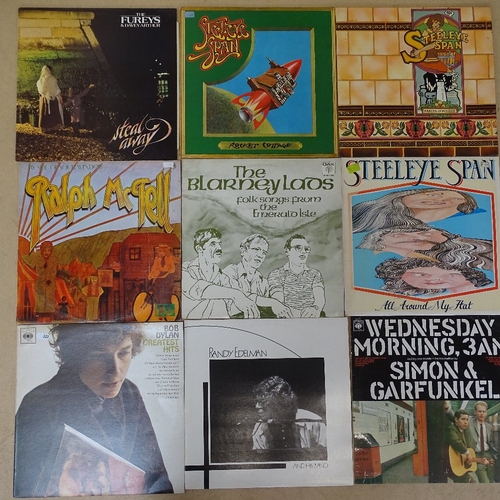 322 - Various vinyl LPs and records, including Mary Black, Ralph McTell and Steeleye Span