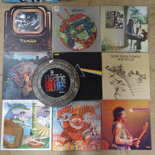 399 - Various vinyl LPs and records, including Pink Floyd, Family, Janis Big Brother & The Holding Company