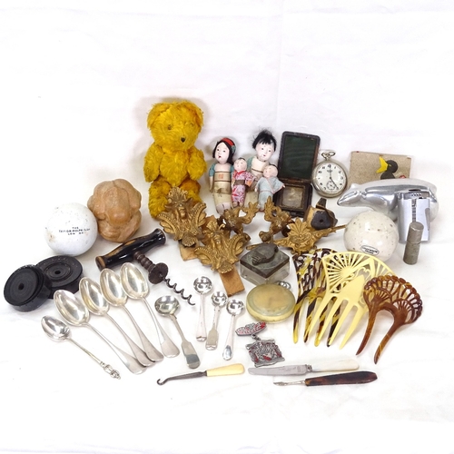 70 - Various collectables, including Taylor-Rolph white ceramic bowls jack, silver plated spoons, Hoselto... 