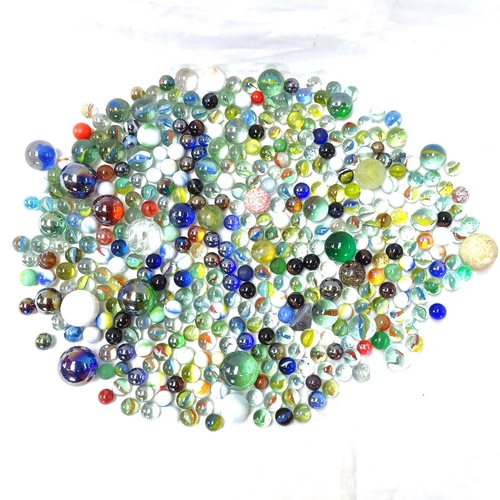 110 - Various glass and hardstone marbles