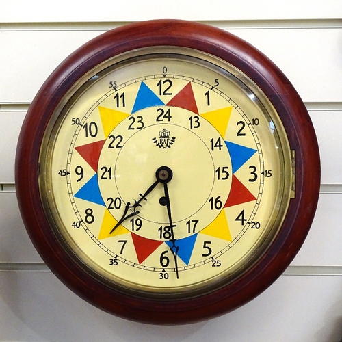 80 - A modern RAF 24-hour wall clock, with key and pendulum, overall diameter 33cm