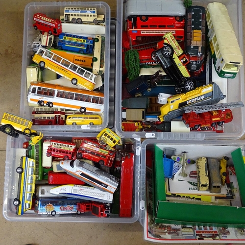 84 - A large collection of various diecast and tinplate toys, including Matchbox, Corgi, and Days Gone By... 