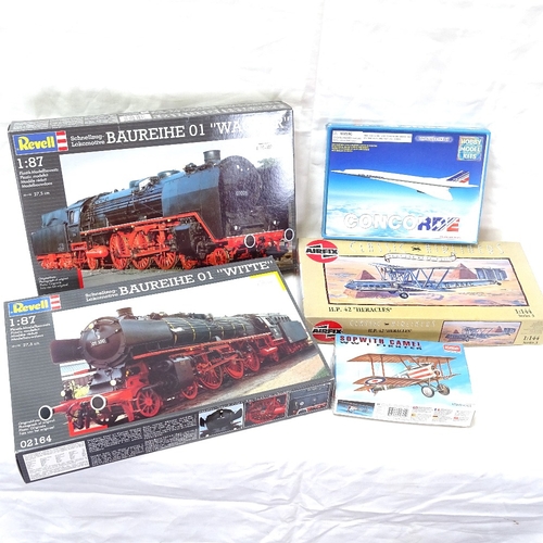 96 - Various Airfix and Revell locomotive sets, all boxed (5)