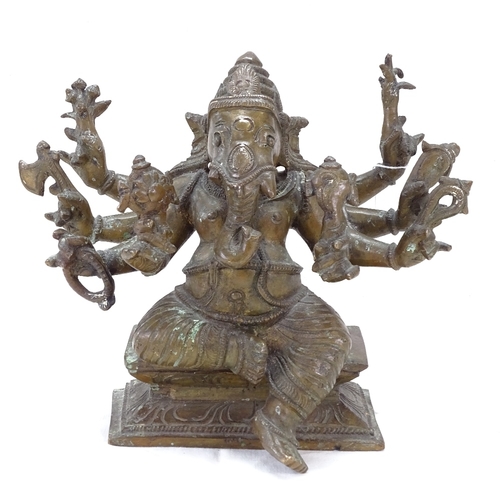 334 - An Eastern Buddhist cast-brass Ganesh figure, height 17cm