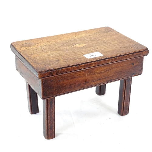 366 - A mahogany apprentice piece table, length 26cm