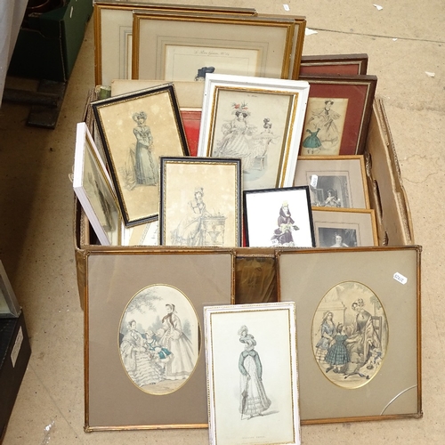 387 - Large quantity of various coloured engravings, prints, oils etc