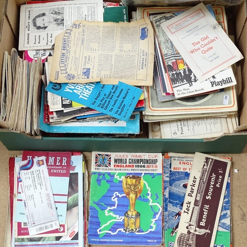 389 - A large quantity of cigarette cards, theatre programmes, football programmes etc