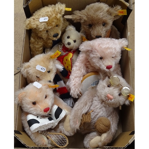 411 - 7 Steiff teddy bears