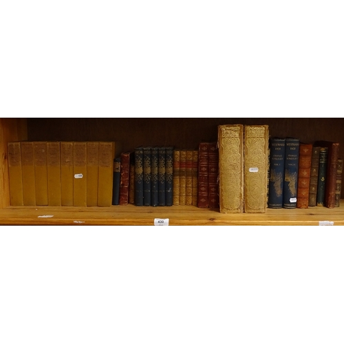 430 - Various books, including Plays of Moliere, Sturm's Reflections etc