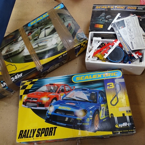 449 - 3 Scalextric racing car sets, including Scalextric 200, Raleigh Sport and Le Man 24 hr (3 boxes)