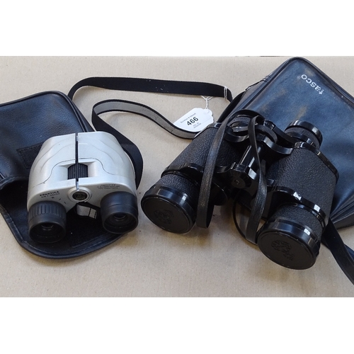 466 - Tasco 8x40 binoculars, and German Pentagon cased Compact 7x22 binoculars