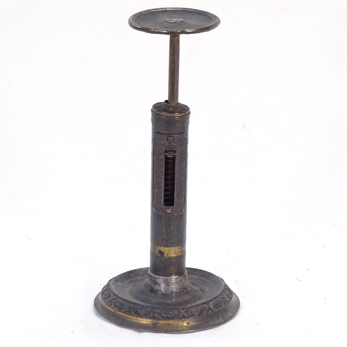 482 - A Victorian pillar brass postal letter scale, height 14cm