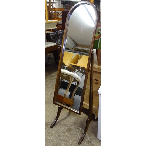 1521 - 1930s oak-framed chevel mirror