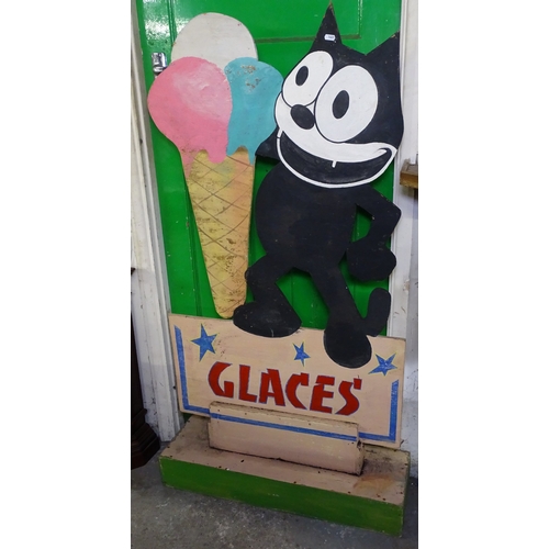 1621 - Glaces Ice Cream advertising sign