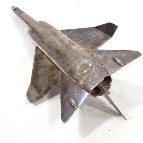 39 - An electroplate model TSRII Cold War Period strike aircraft, possible a wind tunnel model, length 59... 