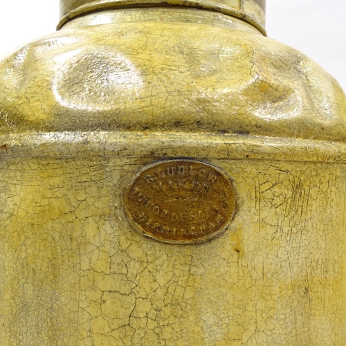 120 - 2 pairs of painted and gilded metal tea canisters, probably mid-20th century, height 44cm, and 33cm