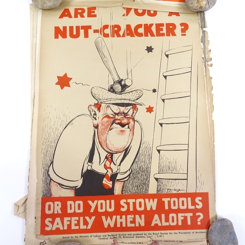 139 - A collection of Ministry of Labour and National Service original safety posters (18)