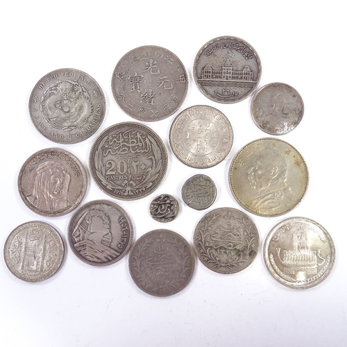 159 - A collection of Middle Eastern 20th century silver coins