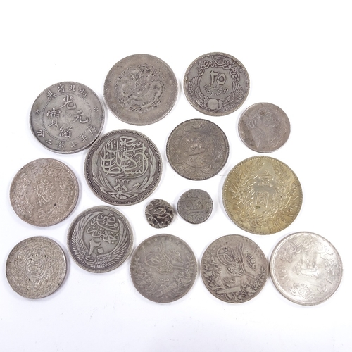 159 - A collection of Middle Eastern 20th century silver coins