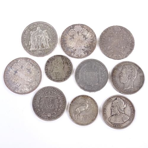 160 - A collection of world 19th and 20th century silver coins