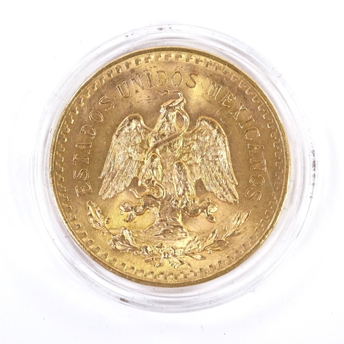 169 - A 1947 Mexican gold 50 pesos coin, 900 fineness, 41.8g