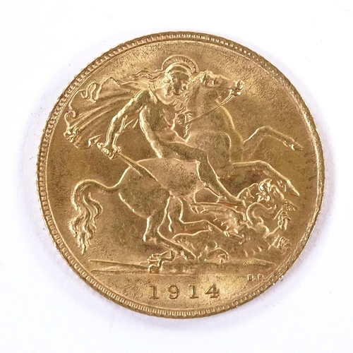 170 - A 1914 George V half sovereign, 4g