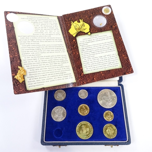 172 - A South African part-set of 1961 coins, including one and two rand gold coins, together with Austral... 