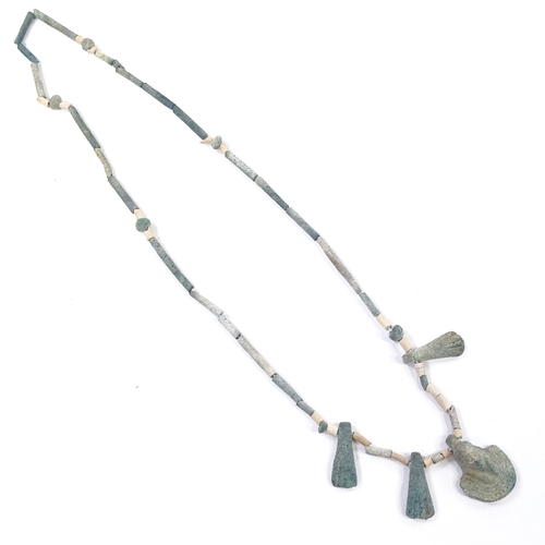 180 - An Ancient Egyptian faience bead necklace