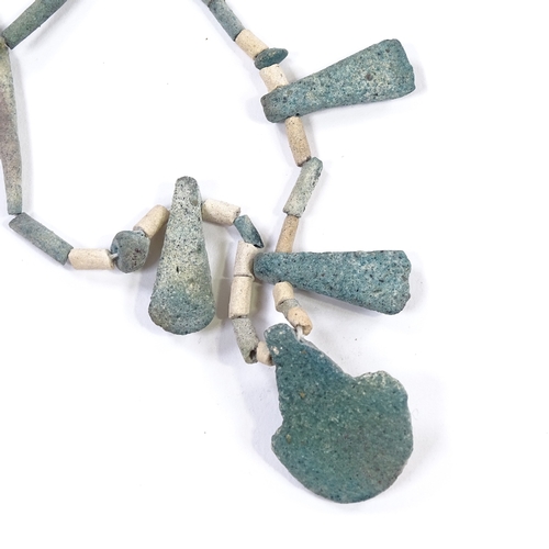 180 - An Ancient Egyptian faience bead necklace