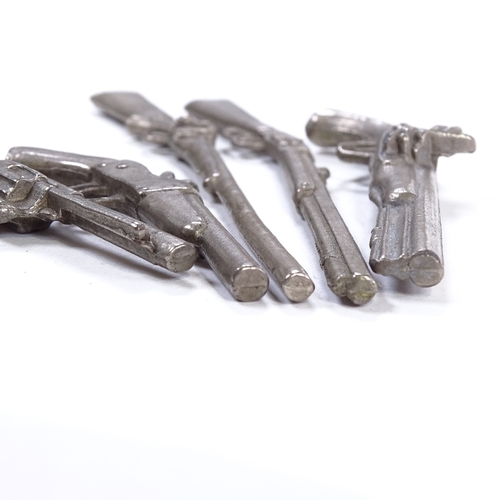 183 - 5 miniature pewter model guns (5)