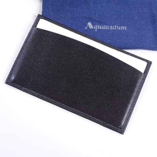 185 - AQUASCUTUM - a black leather memopad and note holder, Land Rover Regional Tour 2007 Press Edition, l... 