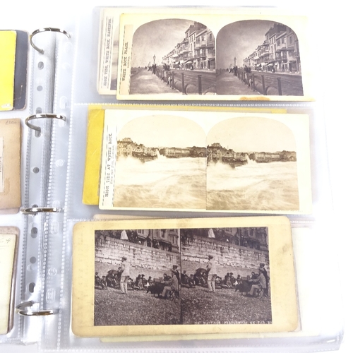 188 - A collection of photographic stereoscopic cards, all views in and around Hastings (144 cards)