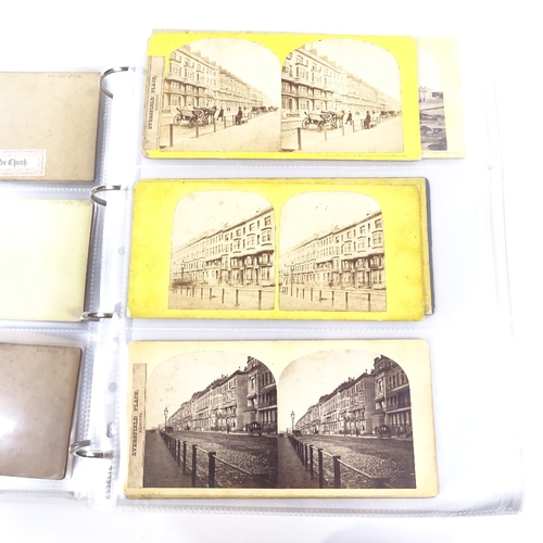 188 - A collection of photographic stereoscopic cards, all views in and around Hastings (144 cards)