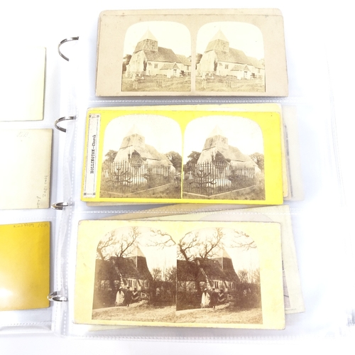 188 - A collection of photographic stereoscopic cards, all views in and around Hastings (144 cards)