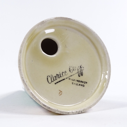 199 - A Clarice Cliff for Wilkinson Chalet pattern conical sugar shaker, height 14cm