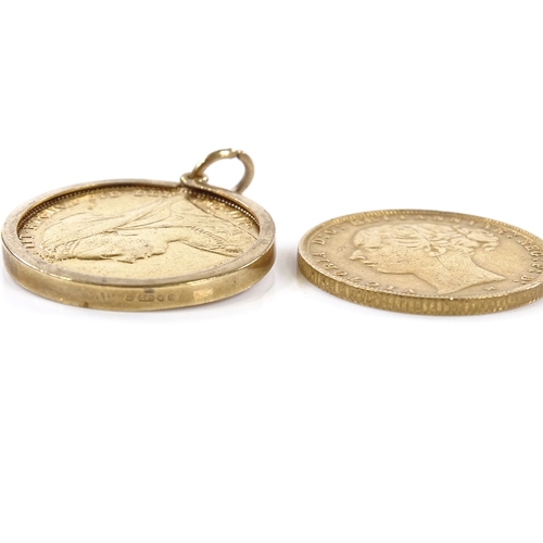 403 - 2 Victorian gold sovereigns, 1886 and 1900