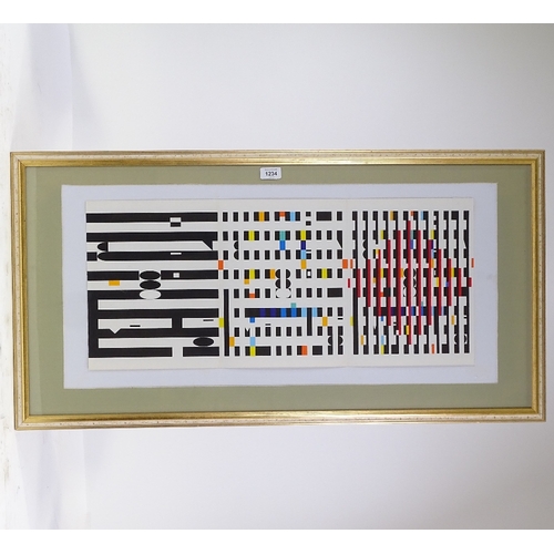 1234 - Ycov Agam, serigraph, abstract, triple fold published for XXth Siecle 1971, sheet size 12