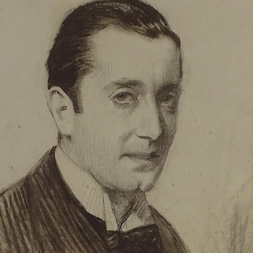 1235 - Cowan Dobson RBA, charcoal on paper, portrait of a man, signed and dated 1922, 15